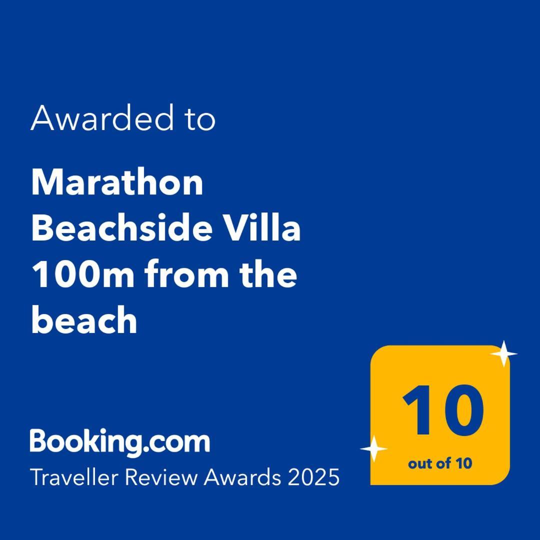 Marathon Beachside Villa 100M From The Beach 스키니아스 외부 사진